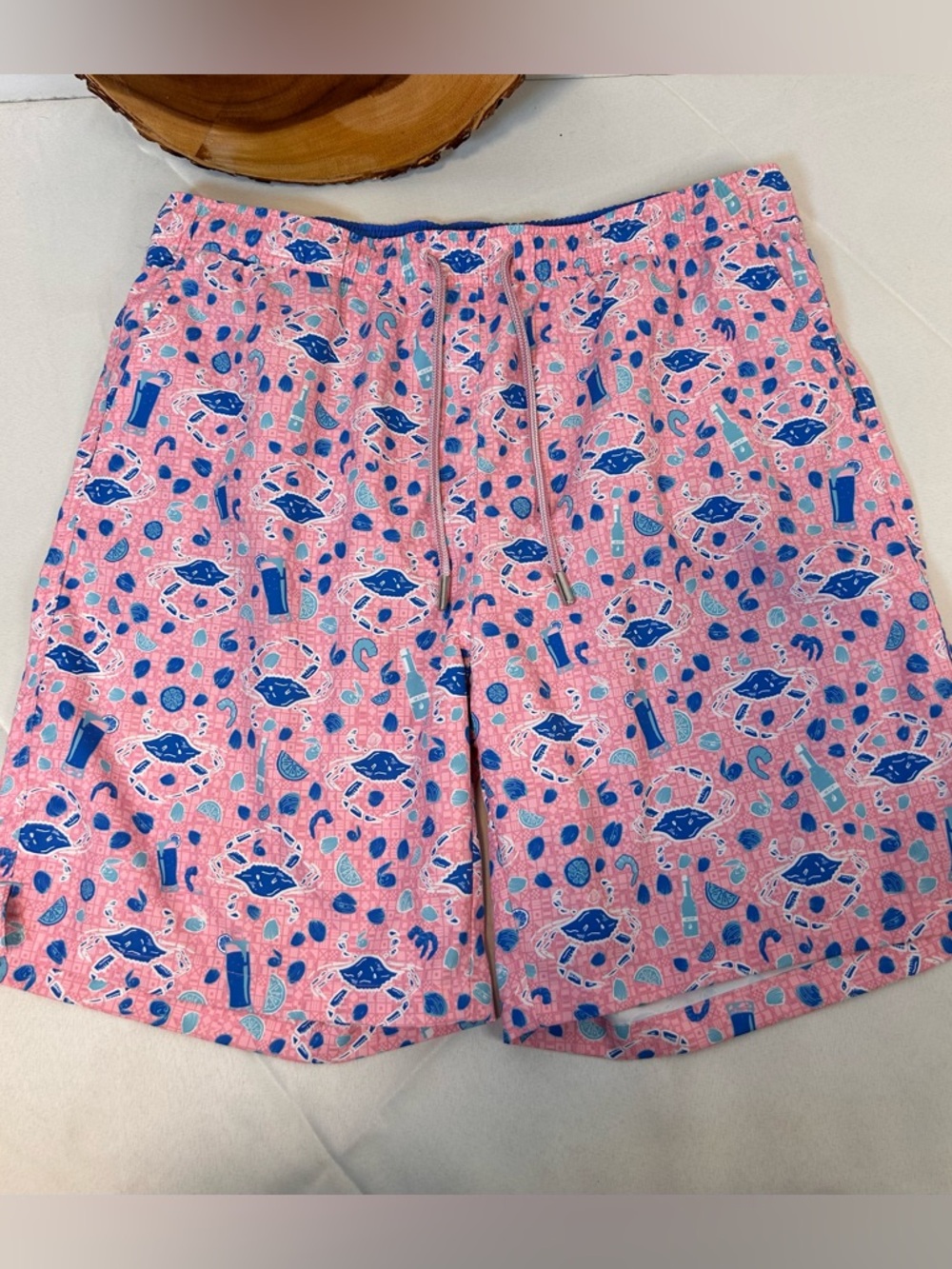 Peter Millar Seaside Collection "Shuck & Shandy" print‎ Swim Trunks Men’s Large